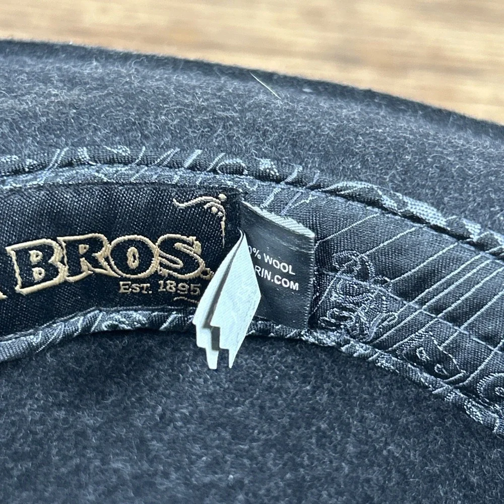 Goorin Brothers The Doctor 100% Wool Fedora Hat Mens Size XL Black Gray